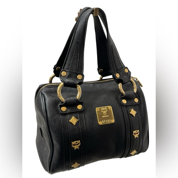 MCM Black Leather Boston Bag - Picture 4 of 15